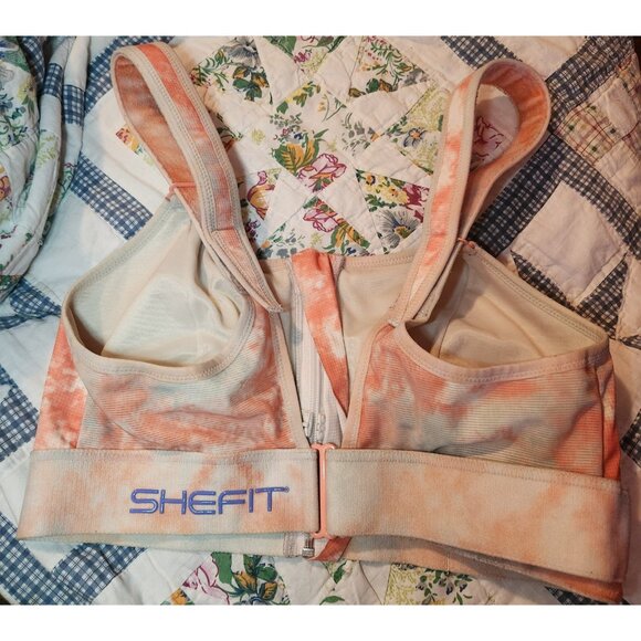 SHEFIT Adjustable Pink Sports Bra Size Small - Picture 2 of 6